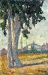 Landscape with Tree and Mosque in the Background